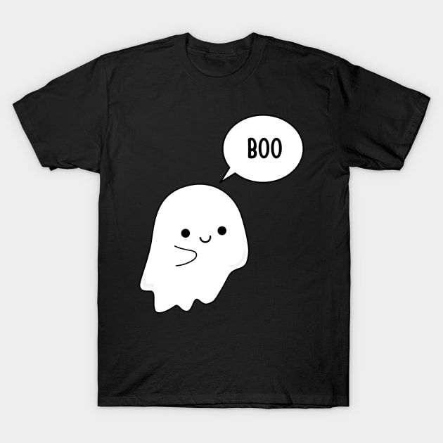 Cute Little Ghost Boo T-Shirt by Outfit Clothing